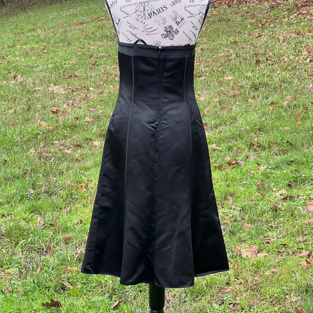 Ann Taylor Sleeveless Strapless Black Acetate Cocktail Dress - Size 4 - Picture 4 of 7